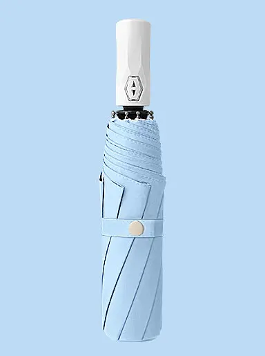 Парасоля складана 8278 110 см блакитна - фото 2