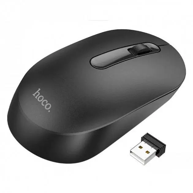 Мишка безпровідна Hoco GM14 Platinum 2.4G business wireless mouse чорний Чорного кольору Китай