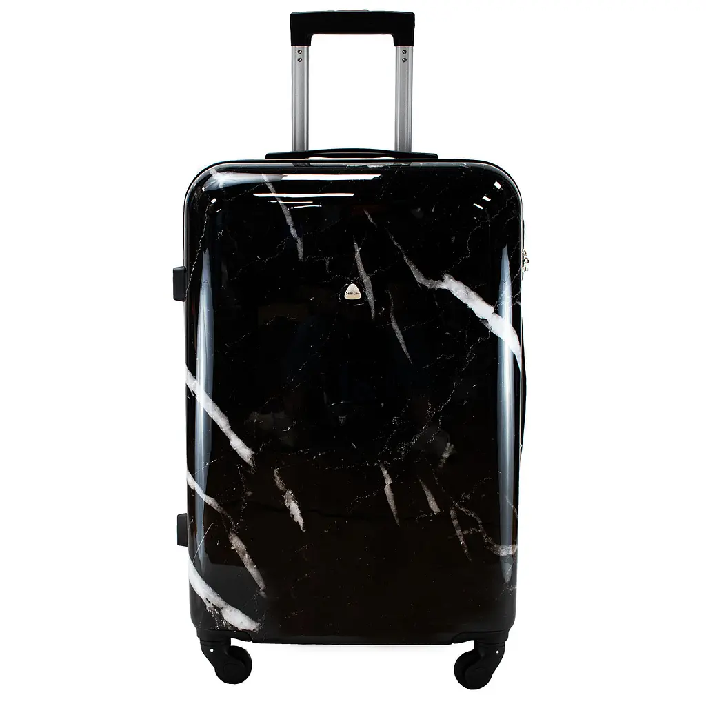 Валіза середня Semi Line 24 дюйми (M) дюйми (M) Polycarbonate/ABS-Plastic Black Marble (T5730-2) - фото 2