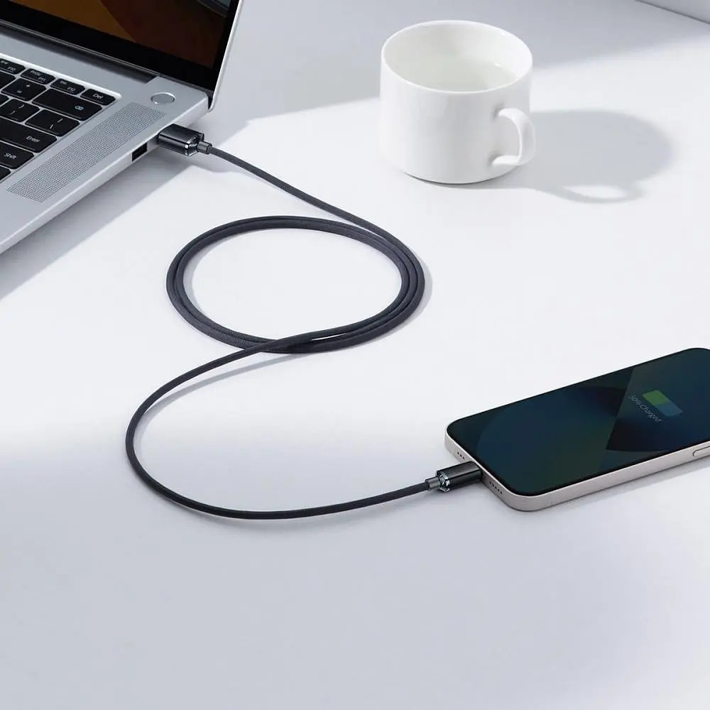 Кабель Baseus Crystal Shine Series Fast Charging Lightning 2.4A (2m) purple (CAJY000105) - фото 5