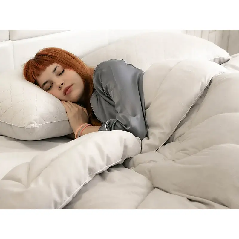 Ковдра силіконова велюрова Руно Soft Pearl 200х220 см сріблястий - фото 11