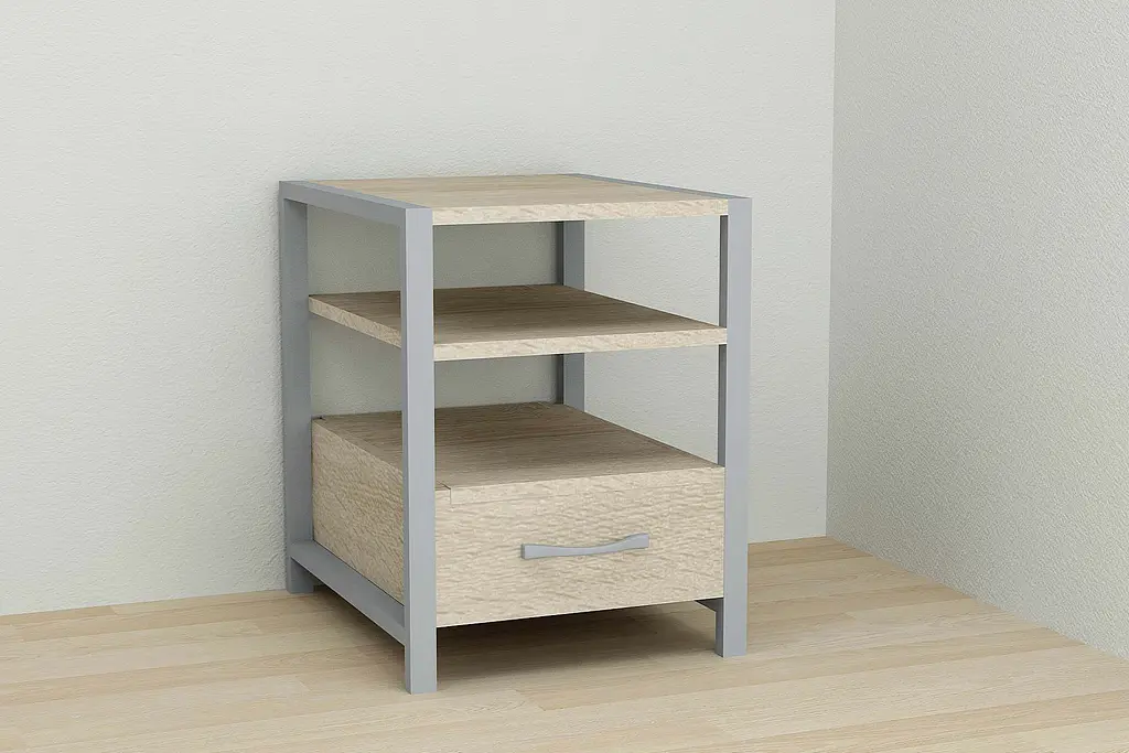 Тумба універсальна Ferrum-decor Вів'єн 1/1 50x41x40 сірий ДСП Дуб Сонома 16мм (FRD-104153) - фото 4