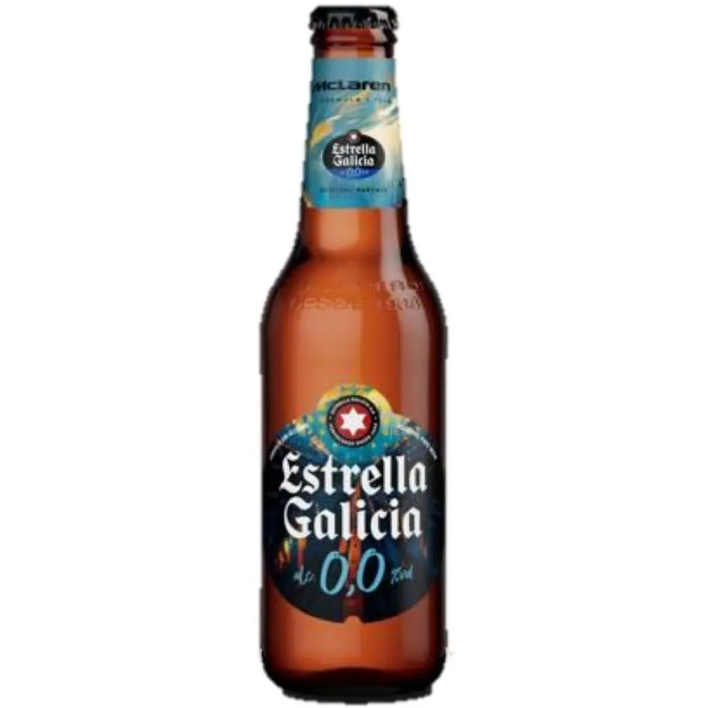 Набір упаковка пива Estrella Galicia безалкогольне світле 0% 1.32 л (0.33 л x 4 шт.) - фото 2