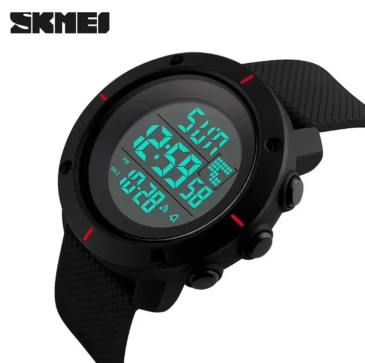 Мужские спортивные часы Skmei 1213 dekker чорные с красным - фото 2