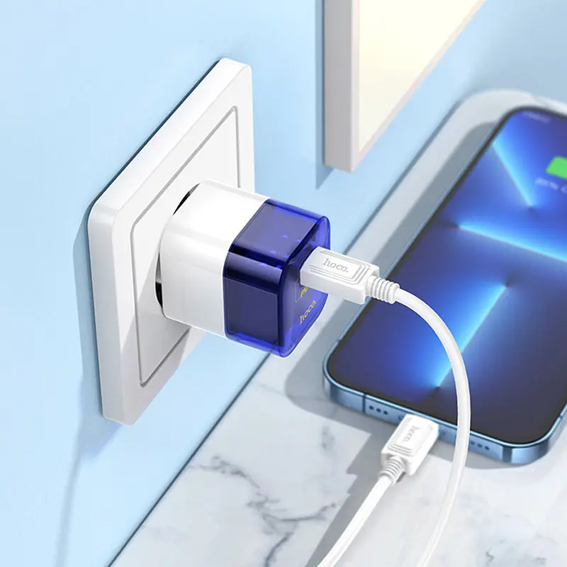 МЗП Hoco C125A Transparent PD20W (1USB-C) Transparent blue - фото 5