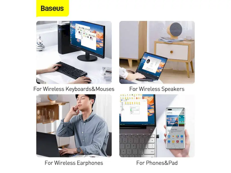 Bluetooth адаптер BASEUS BA04 Black (ZJBA000001) - фото 8