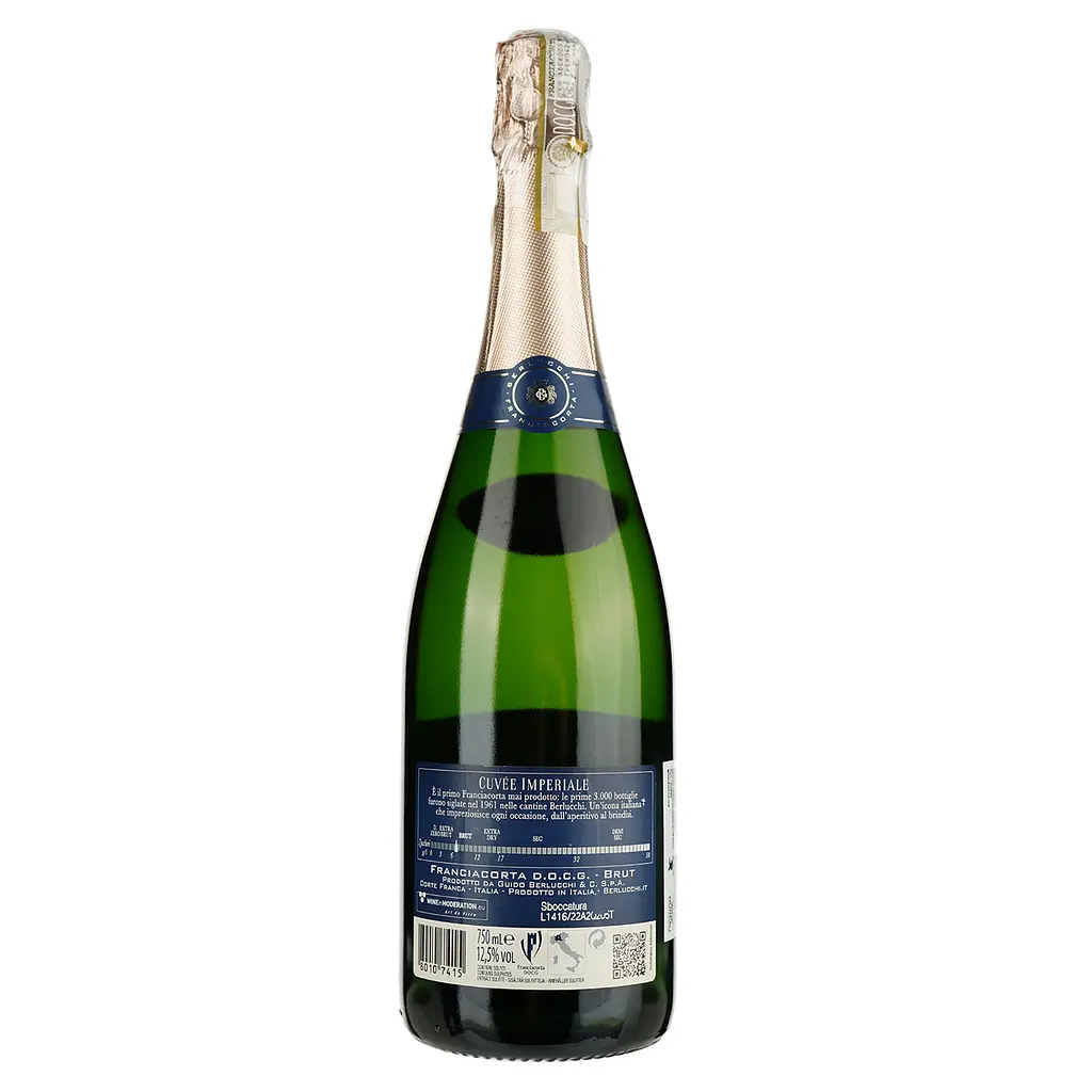 Вино игристое Berlucchi Cuvee Imperiale Brut, белое, брют, 12,5%, 0,75 л (3990) - фото 2