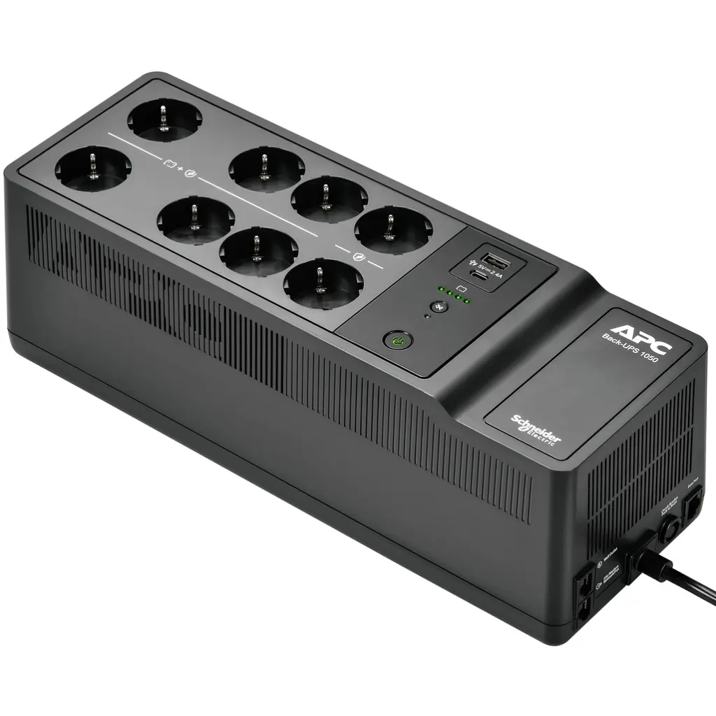 ДБЖ APC Back UPS 1050VA/600W, USB charging port, USB, 6+2 Schuko, (BE1050G2-GR) - фото 3