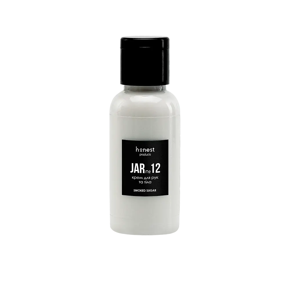 Зволожувальний крем для рук та тіла JAR №12 smoked sugar від honest products, 30мл