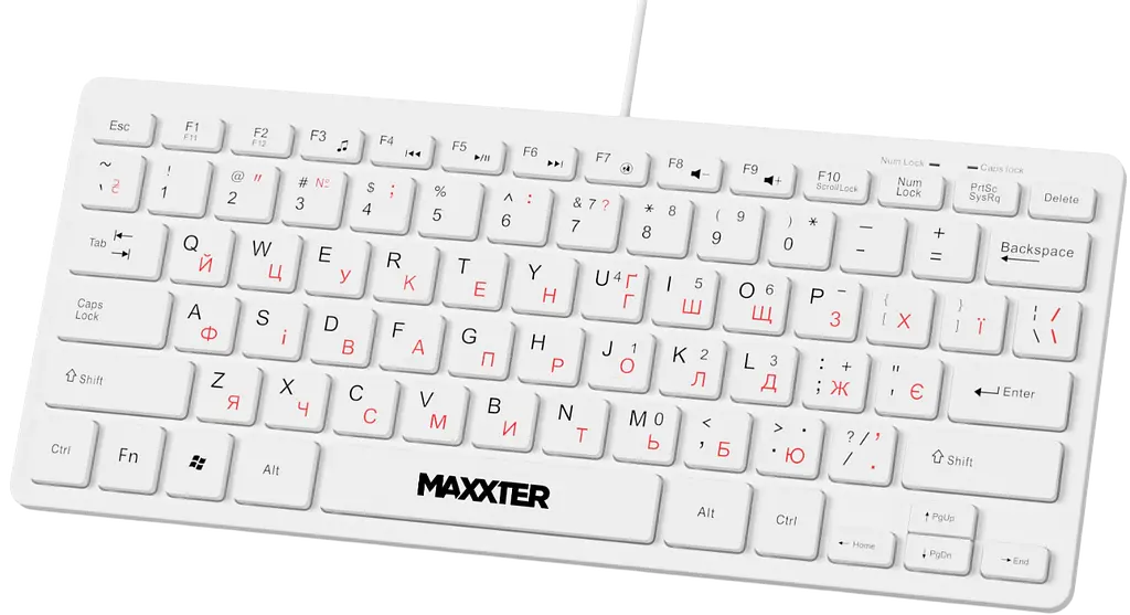 Клавіатура Maxxter KBM-C01W-UA White - фото 4