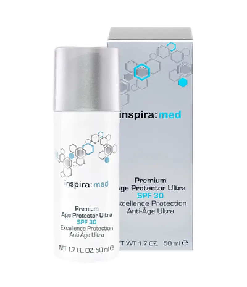 Антивіковий крем SPF 30 Преміум ультралегкий PREMIUM AGE PROTECTOR ULTRA Inspira Med 50 мл - фото 3