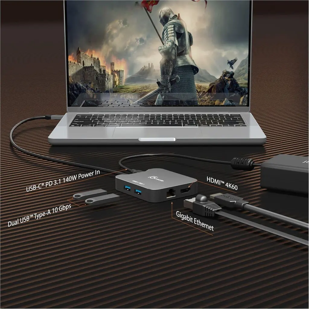 Багатопортовий мультиадаптер J5create JCD3191-N, USB Type-C 5-в-1 білий - фото 6