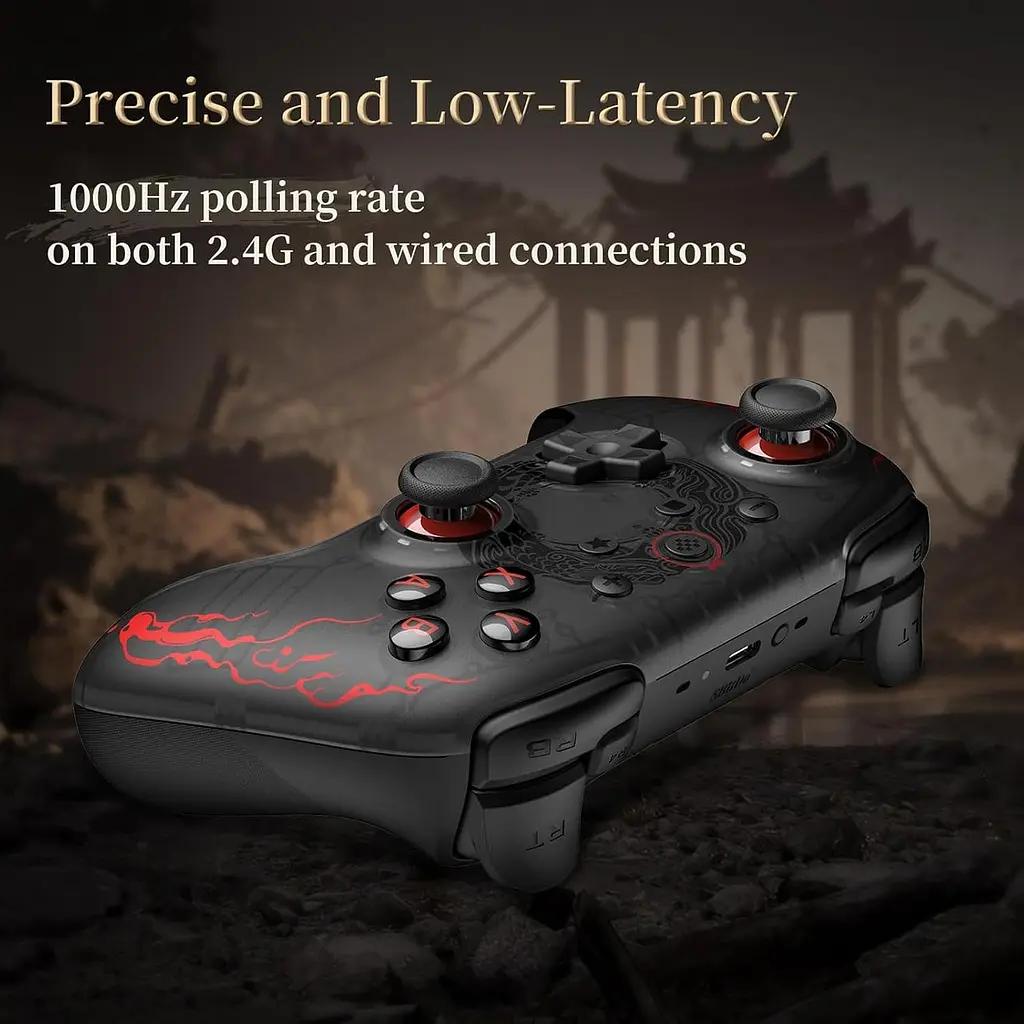 Геймпад 8bitdo Ultimate 2C Black Myth WuKong з ефектом Холла для Windows 10, 11, Android - фото 4