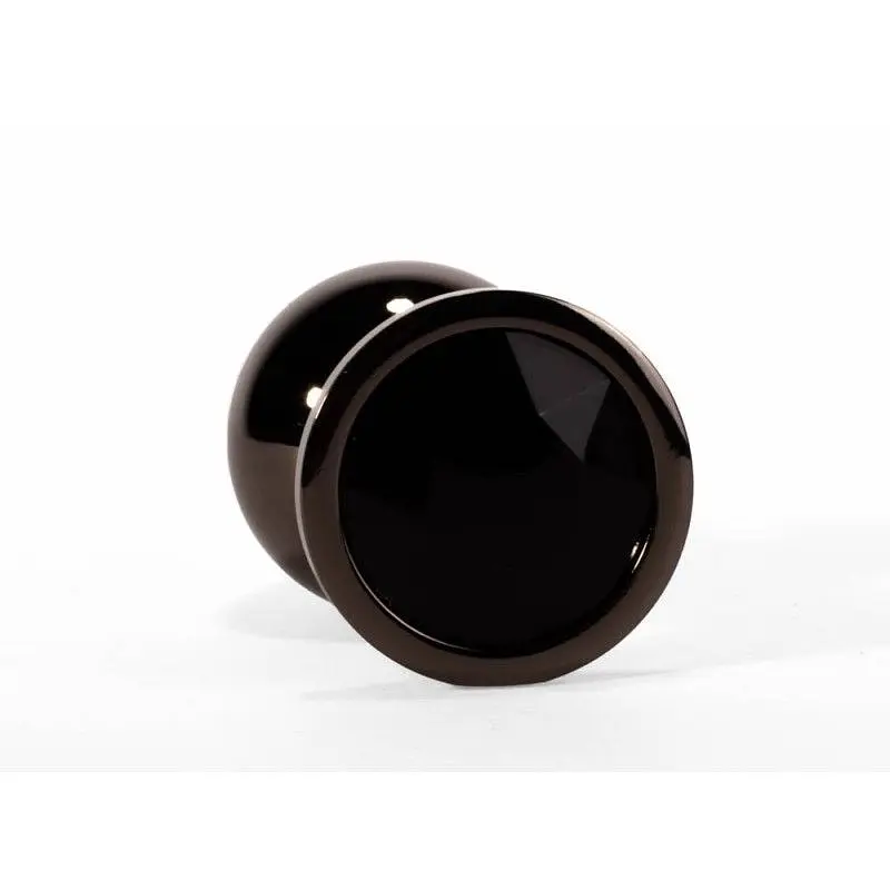 Анальна пробка Secret Shine Black Jewell, 9,5 см (чорний) - фото 3