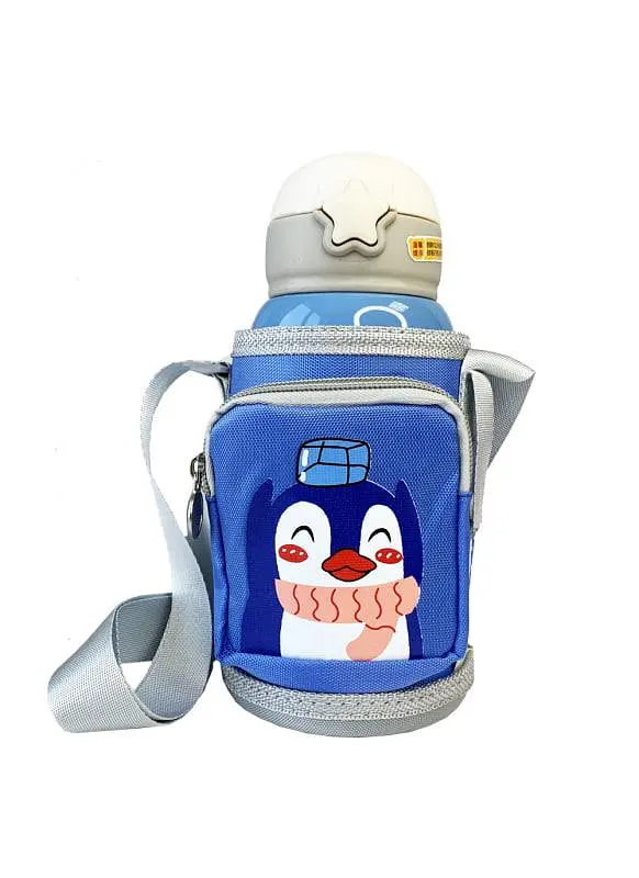 Детский термос - поилка в сумке с чашкой 3 в 1 600 ml Mumlove Синий - фото 2