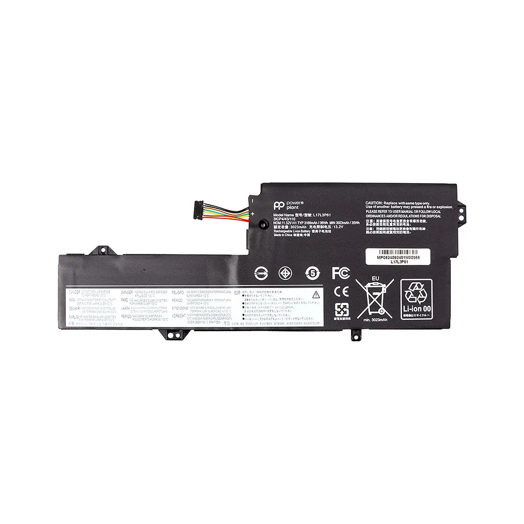 Акумулятор до ноутбука LENOVO Ideapad Yoga 720-12IKB (L17L3P61) 11.52V 3166mAh PowerPlant (NB482535)