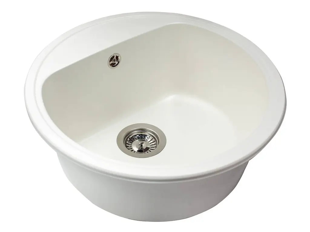 Кухонна мийка Miraggio MALIBU white (0000031) Граніт, Врізна, Білий - фото 3