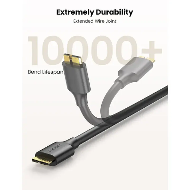 Дата кабель USB 3.0 AM to Micro B 1.0m US130 black Ugreen (10841) - фото 3