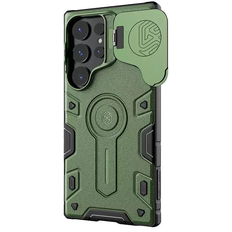 TPU+PC чохол Nillkin CamShield Armor Prop для Samsung Galaxy S25 Ultra Dark Green - фото 2