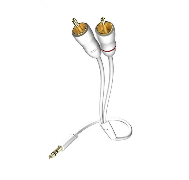 Интерфейсный кабель Mini Jack—2хRCA Inakustik Star white 0,75m