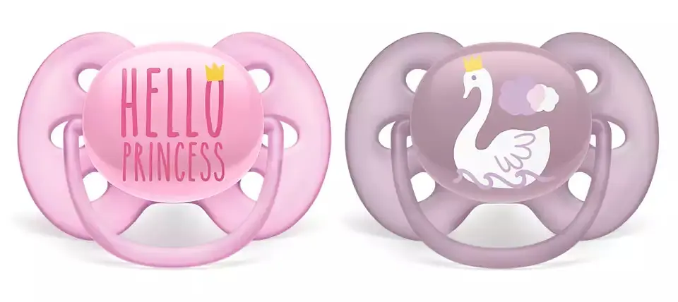 Пустушка Philips AVENT Ultra Soft для дівчинки, 6-18 місяців, 2 шт. (SCF223/02) - фото 2