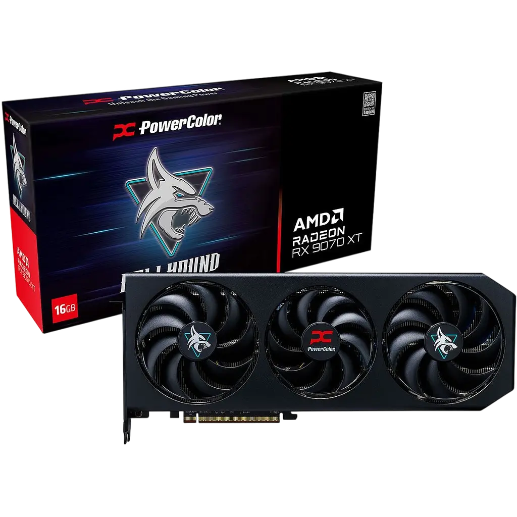 Відеокарта AMD Radeon RX 9070 XT 16GB PowerColor Hellhound (RX 9070 XT 16G-L/OC) - фото 4