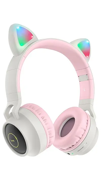 Наушники Hoco W27 Cat Ear Stereo Bluetooth Headphones Grey (718457) [74552] - фото 2