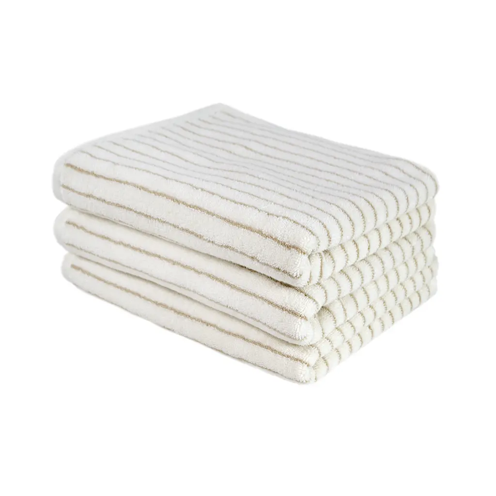 Рушник Lotus Home Готель Premium - Microcotton Stripe Ecru-Kahve 50x90 550 г/м² - фото 8