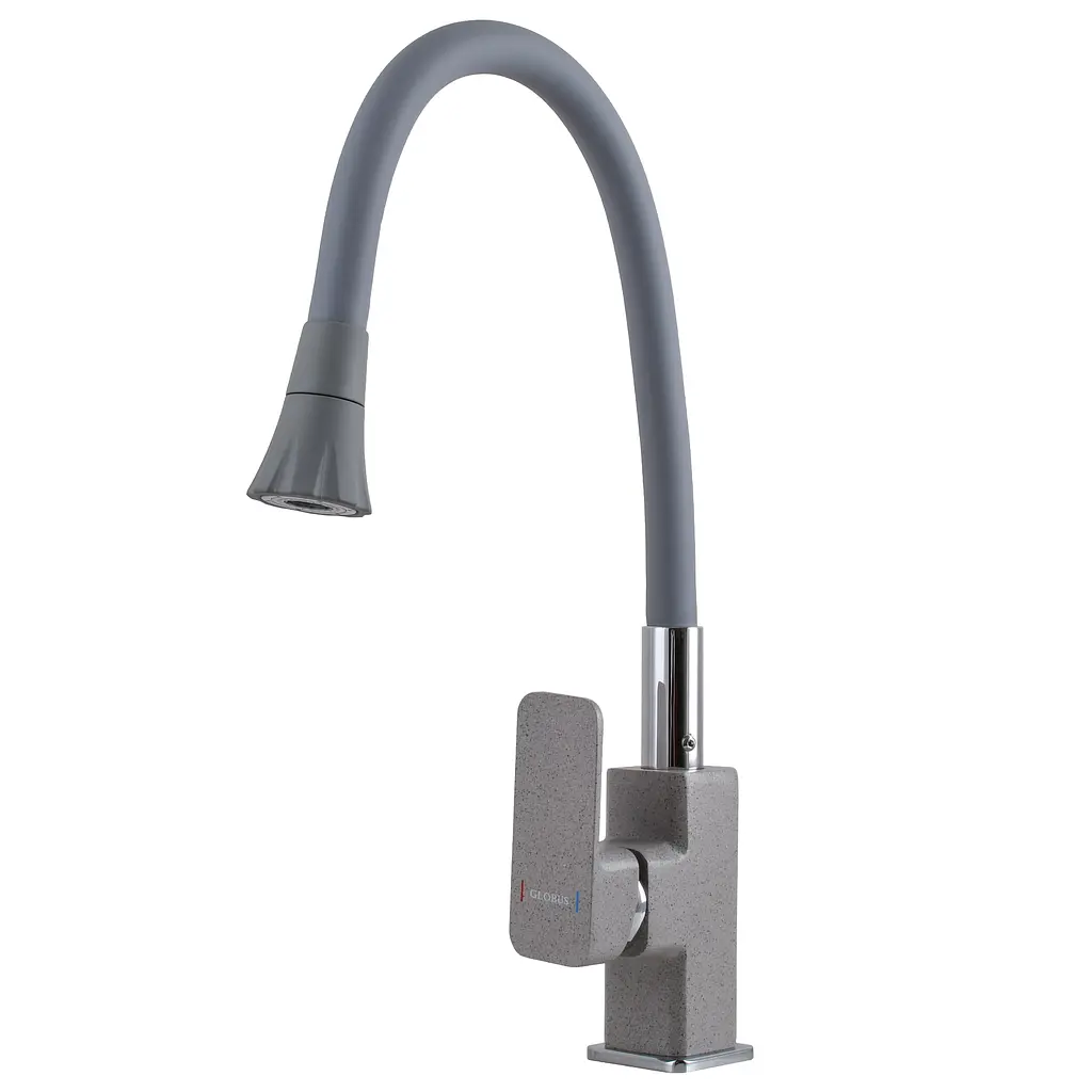 Змішувач для кухні Globus Lux Milano GLM-0203LA-2-G03-ARENA Сірий - фото 4