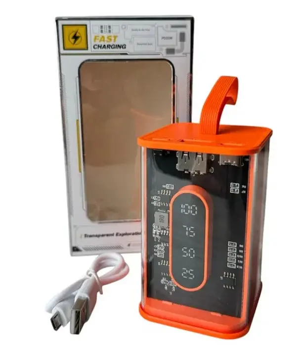 Портативний повербанк No Brand Power Bank 10000 mAh Помаранчевий (2104618813) - фото 2
