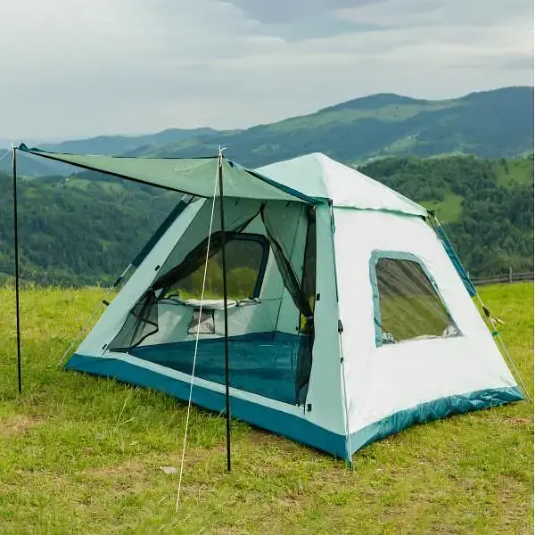 Намет туристичний тримісний Lugi з тентом синій LU005BL - фото 11