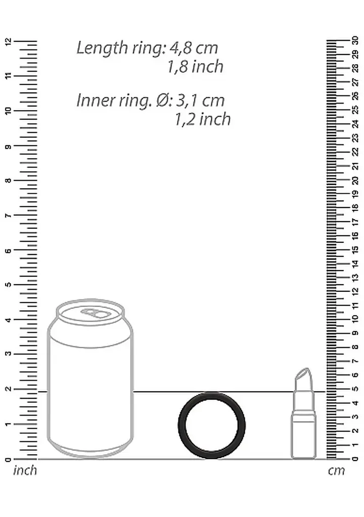 Набір ерекційних кілець ShotsToys Round Cock Ring Set, 3 шт (чорний) - фото 4