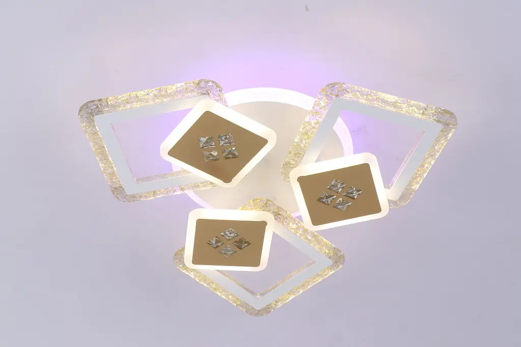 Люстра светодиодная Valeso V K39940-3 3 1 WT gold с пультом - фото 4