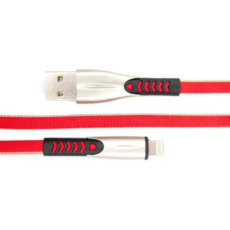 Дата кабель USB 2.0 AM to Lightning 0.25m red Dengos (PLS-L-SHRT-PLSK-RED) - фото 2