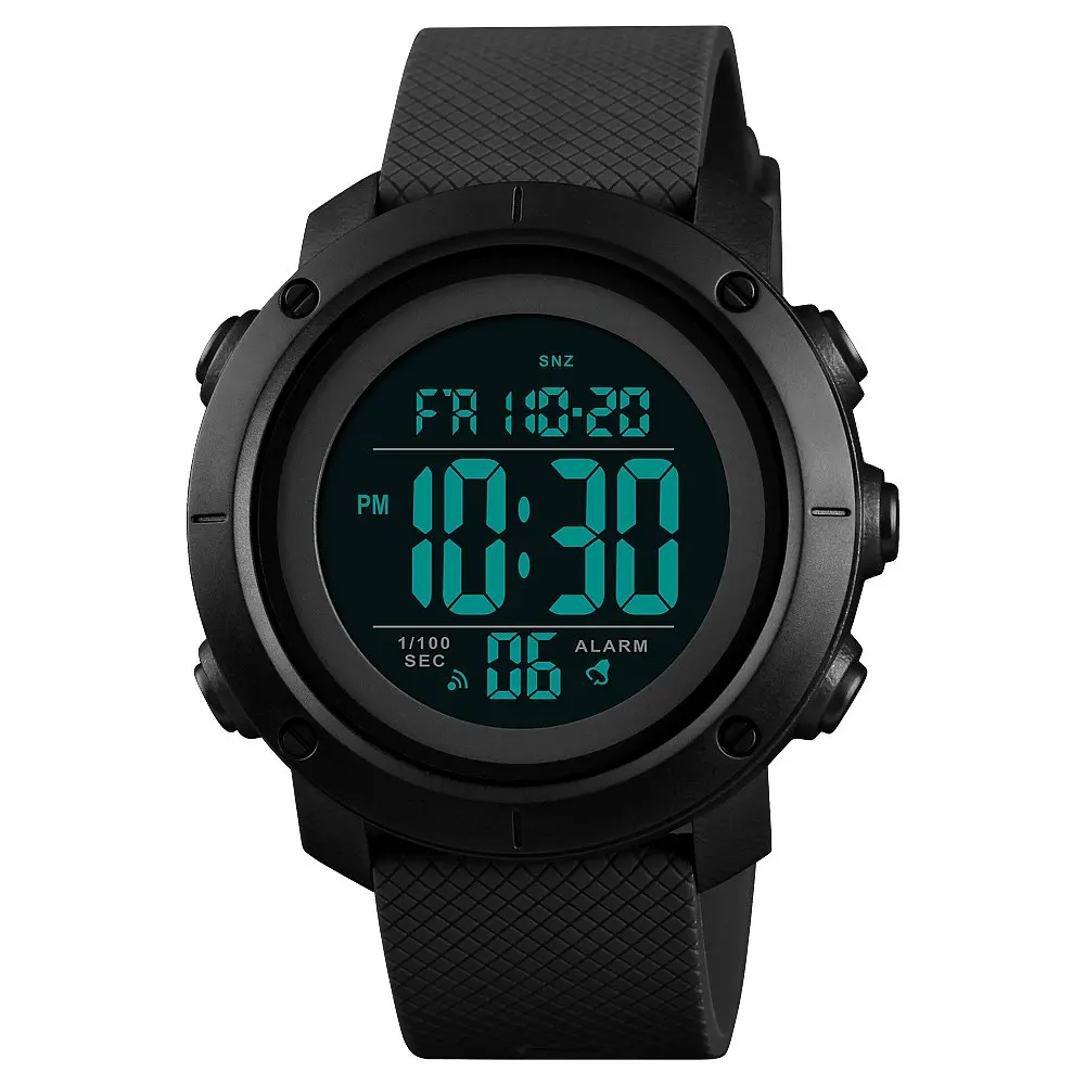 Наручний годинник чоловічий Skmei 1426 Black - Black ABS, 1426BKBK (12289) - фото 3