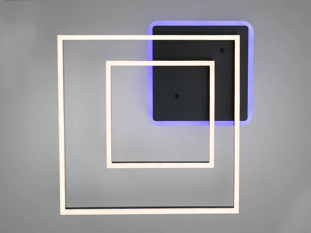 Стельова LED-люстра Diasha 2550BK LED 3color dimmer - чорна, 84 Вт, 55x55 см - фото 4