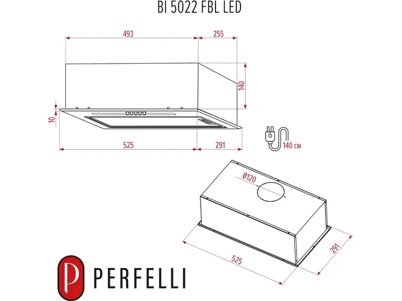 Витяжка Perfelli BI 5022 FBL LED - фото 6
