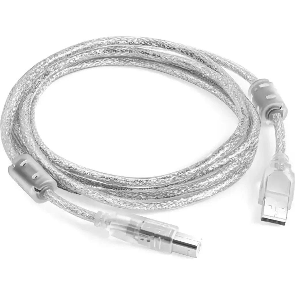Кабель Merlion USB 2.0 AM/BM 3 m White [YT-AM/BM-3.0T] [119022] - фото 4
