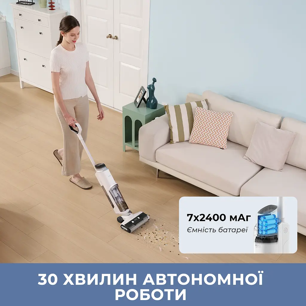 Бездротовий миючий пилосос MOVA K10 Pro - фото 4