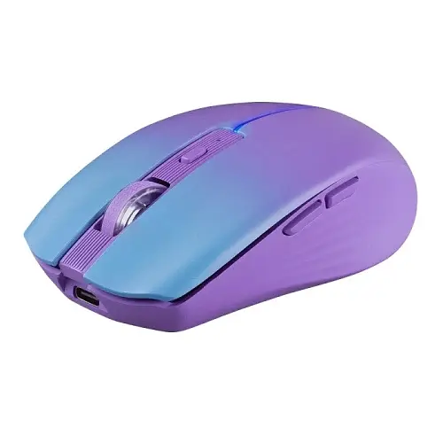 Миша бездротова Defender Mystery MM-301, Purple, Bluetooth 5.2 / USB 2.4GHz, оптична, 800 - 1600 dpi, 10G, 30 IPS, LED підсвічування, 5 кнопок, акумулятор (52301) - фото 4
