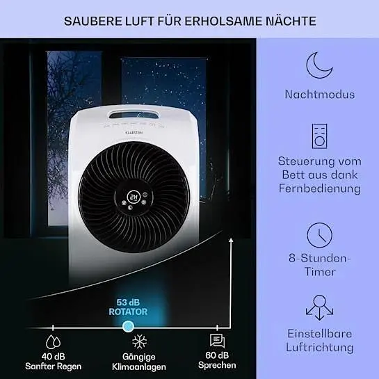 Мобильный вентилятор Klarstein Rotator 4 в 1 (10033547) - фото 4
