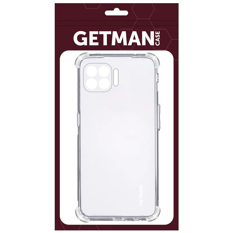 TPU чохол GETMAN Ease logo посилені кути Full Camera для Oppo Reno 4 Lite Безбарвний (прозорий) - фото 4