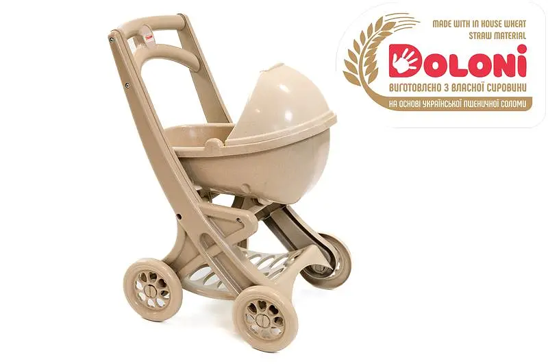 Коляска для ляльок 0121/02eco з колискою Eco Beige DOLONI