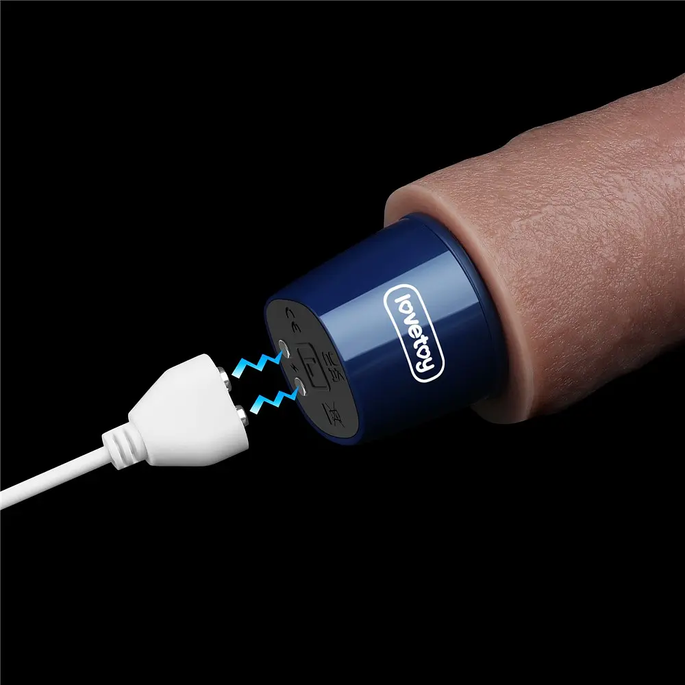 Вібратор Lovetoy Real Softee 9" Platinum Silicone 22.8 см коричневий - фото 15