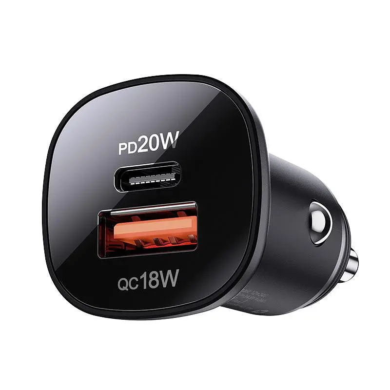 Автомобільний зарядний пристрій ACEFAST B1 mini 38W(USB-C+USB-A) dual-port metal car charger - фото 2