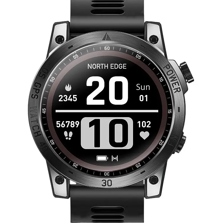 Смарт-годинник North Edge CrossFit GPS Black з компасом (2922) - фото 2
