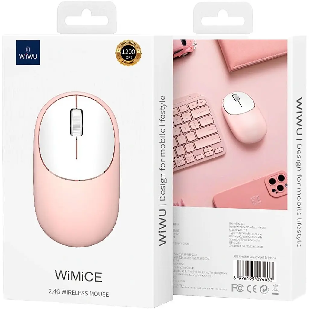 Миша WiWU WiMiCE WM107 Pink (6976195094633) [134210] - фото 6