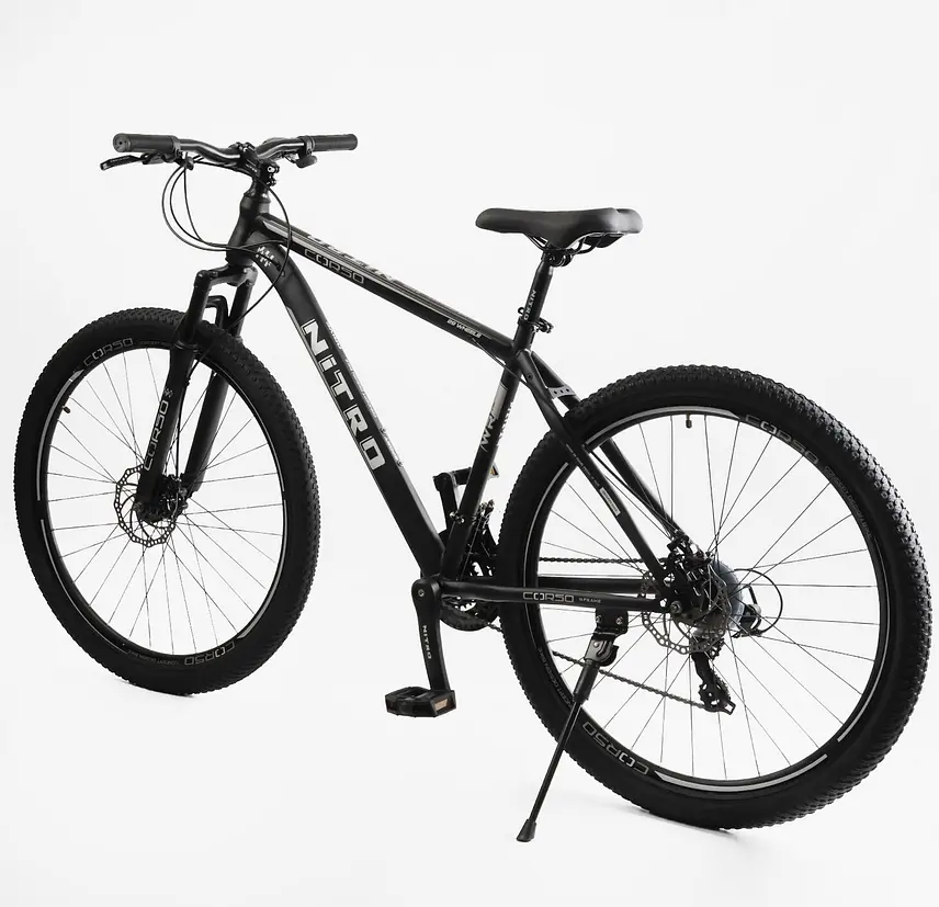 Велоcипед Спортивній Corso NEW NITRO 29" NT-68046 рама стальная 19", оборудование Saiguan скорость 21, собран на 75% - фото 3