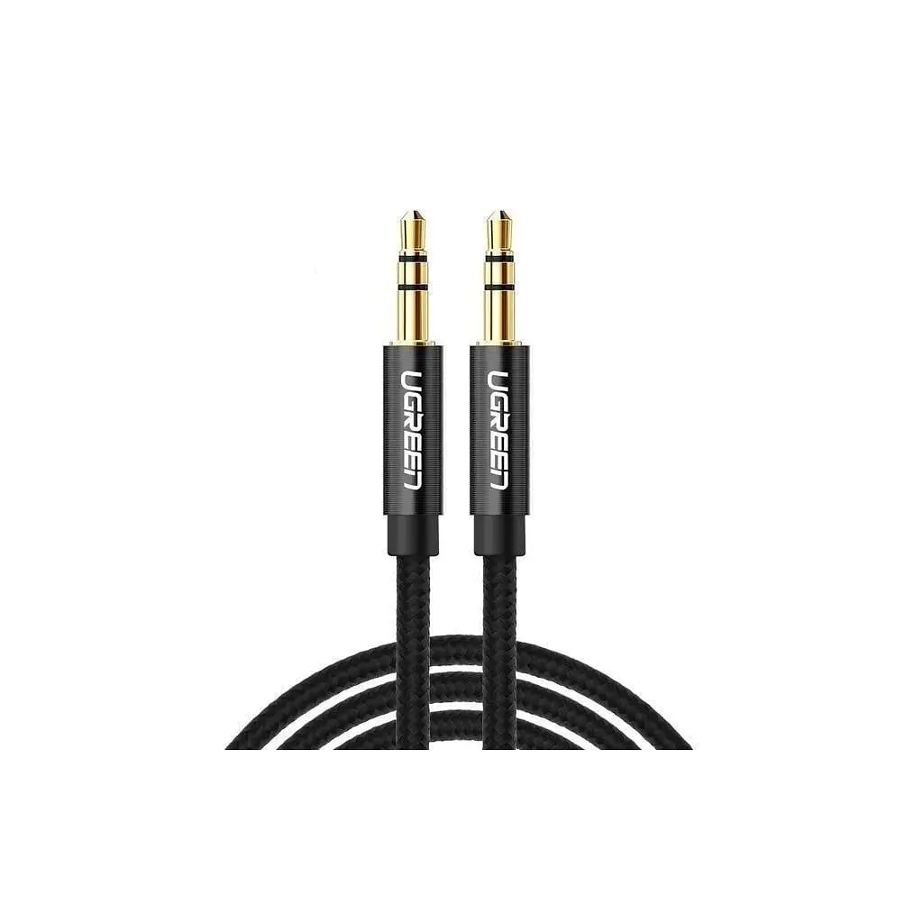 Кабель мультимедійний 3.5mm M to 3.5mm M 1.0m AV112 black Ugreen (50361)