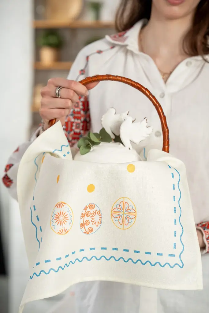 Рушник «Великодні миті» світло-блакитний 40х70 - фото 10